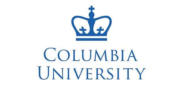 Metal Filament The Columbia University logo on a white background with a ceramic filament.