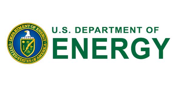 Metal Filament The U.S. Department of Energy logo with metal filament.