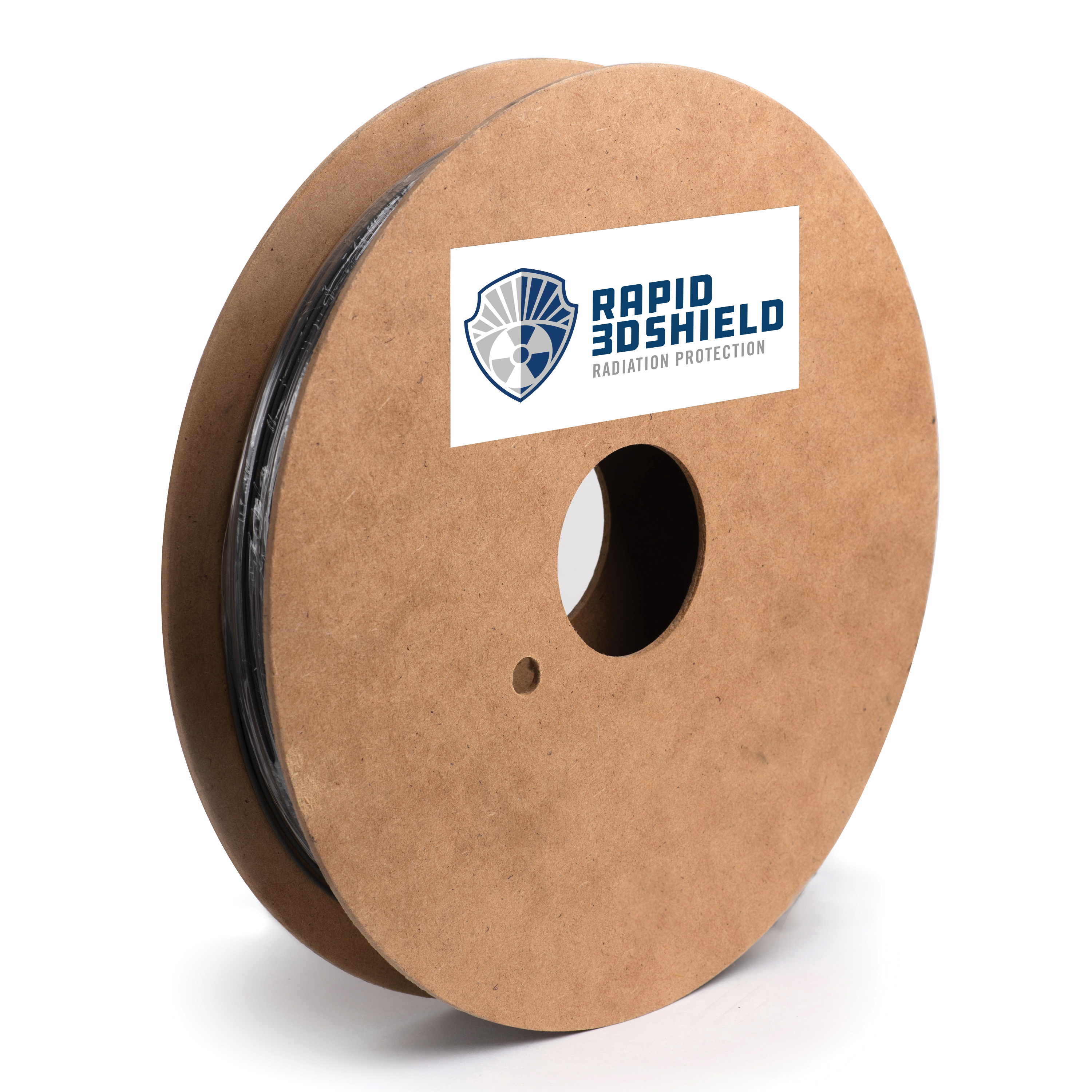 R3DS Tungsten filament spool with Rapid 3D Shield branding for radiation protection in metal 3D printing.