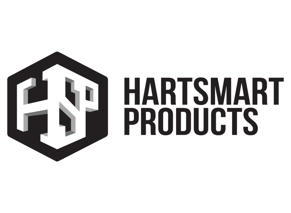HartSmart Products logo featuring hexagonal design, emphasizing sustainability and eco-friendly materials in 3D printing.